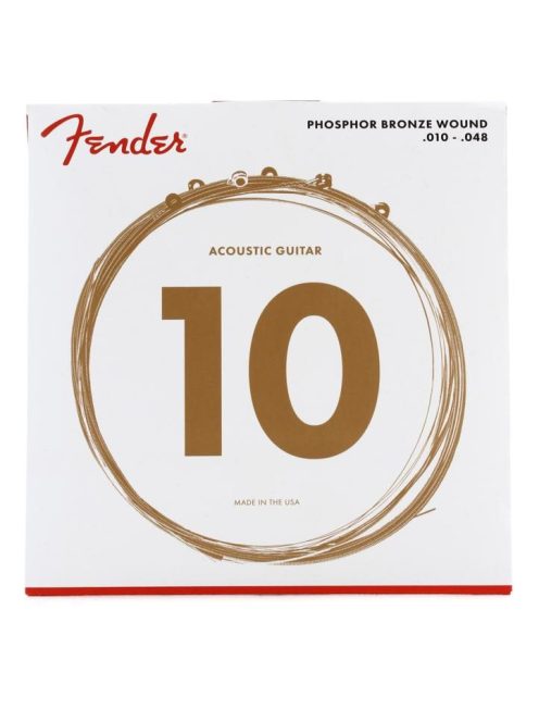 Fender 60XL Phosphor Bronze Acoustic Strings .010-.048 Extra Light