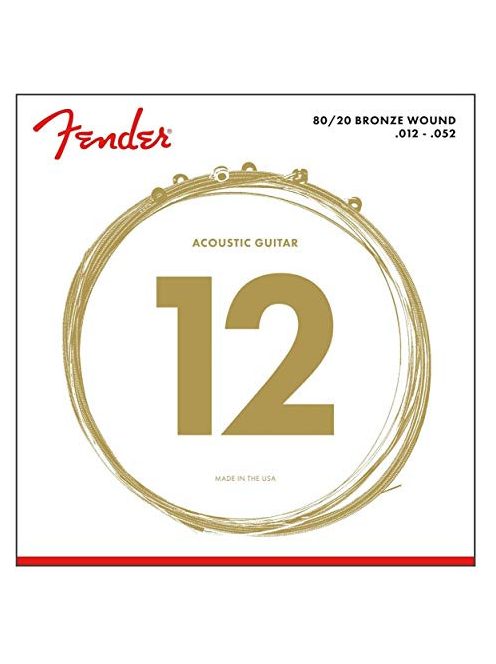 Fender 880L Dura-Tone 80/20 Coated 12-52 akusztikus gitárhúr