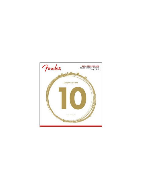 Fender 880 80/20 Dura-Tone Coated Acoustic Strings 10-48-bevonatos tartós húr!!!