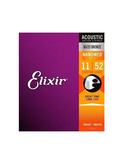 Elixir 80/20 Bronze NanoWeb (11027) 11-52 akusztikus húrkészlet