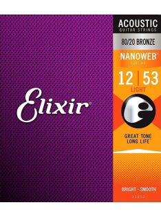   Elixir 80/20 Bronze NanoWeb (11052) 12-53 akusztikus húrkészlet