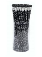 Ceruza fekete színű, kotta mintás-radírral