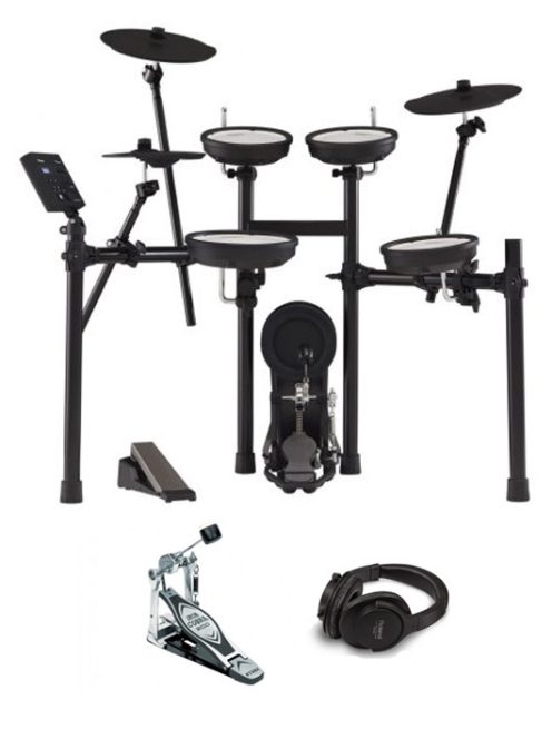Roland TD-07kV dob szett TAMA Iron Cobra lábgép Roland RH-5 fejhallgató
