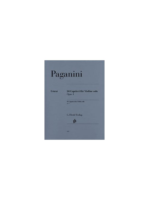Paganini: 24 Capricci for Violin Solo Op.1-URTEXT HN0450