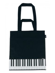 Fekete zongorabillentyű mintás szatyor