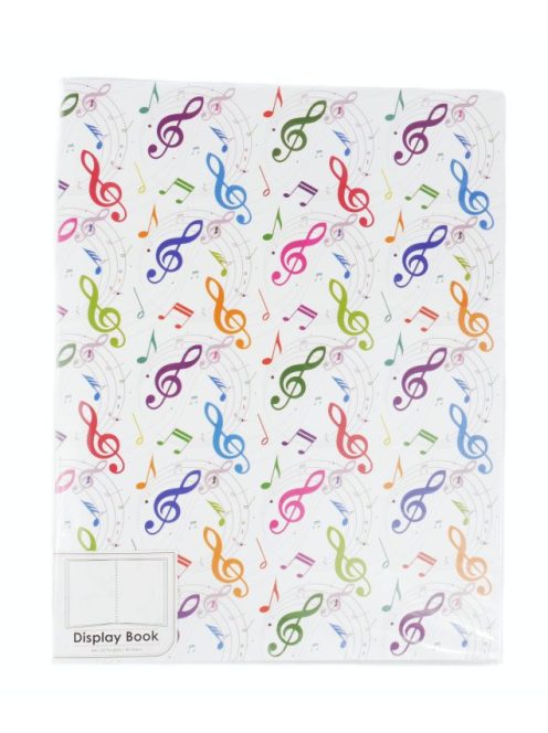 Kottatartó mappa 20 db A4-es "bugyorral"-zenei motívumos