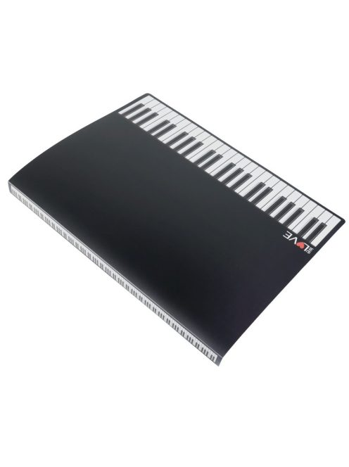 Kottatartó mappa 20 darab A4-es "bugyorral" kottalapok számára zongorabillentyű mintával