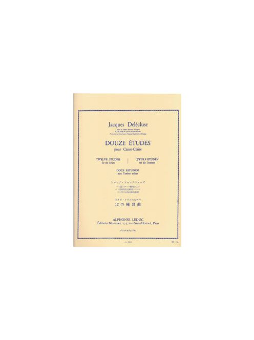 Jaques Delécluse:  Douze Études