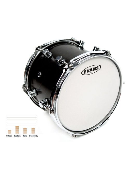 Evans tom ütőbőr 10"-os, egyrétegű - coated
