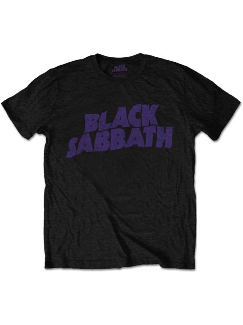 BLACK SABBATH: WAVY LOGO VINTAGE Unisex Póló