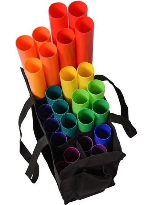 Boomwhackers ütőhangszer 25 db színes csőből álló szett