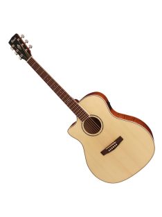 Cort akusztikus gitár elektronikával, natúr, balkezes