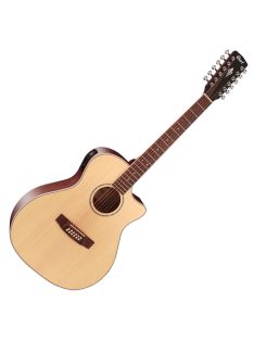 Cort akusztikus gitár elektronikával,12 húros, natúr