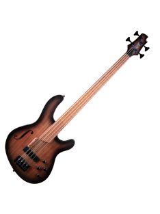 Cort elektromos basszusgitár fretless, piezo, fekete burst