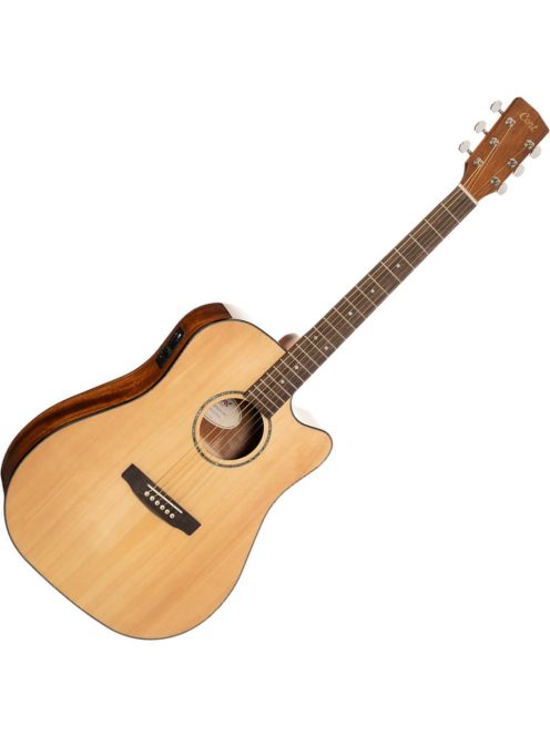 Cort akusztikus gitár elektronikával, cutaway, fényes natúr