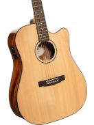 Cort akusztikus gitár elektronikával, cutaway, fényes natúr