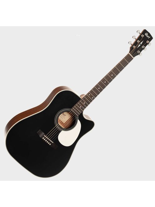 Cort akusztikus gitár elektronikával, cédrus, fekete