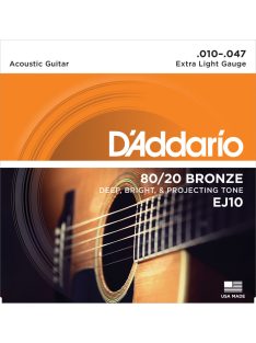 D'Addario 80/20 bronze 010-047 - Extra light -készlet