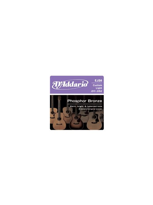 D'Addario phosphor bronze 011-052 - Custom light -készlet
