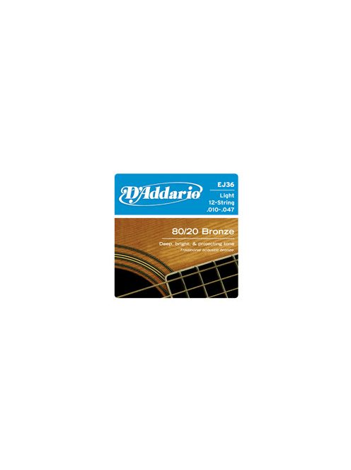 D'addario 80/20 bronz 12 húros akusztikushúrkészlet 10-47