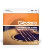 D'Addario phosphor bronze 009-045 -Extra Light 12 húros készlet