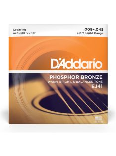   D'Addario phosphor bronze 009-045 -Extra Light 12 húros készlet