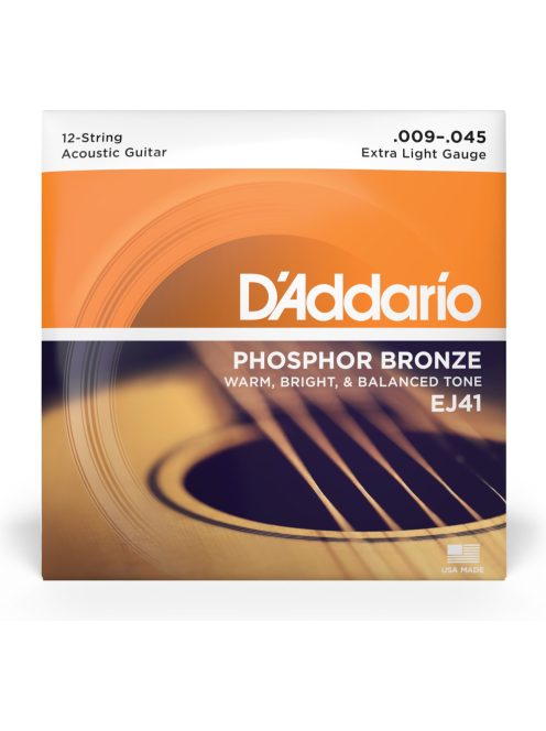 D'Addario phosphor bronze 009-045 -Extra Light 12 húros készlet