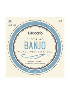 Daddario 5-String Banjo, Nickel, Light, 9-20