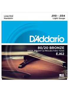   D'Addario EJ62 80/20 Bronze Mandolin Strings, Light, 10-34