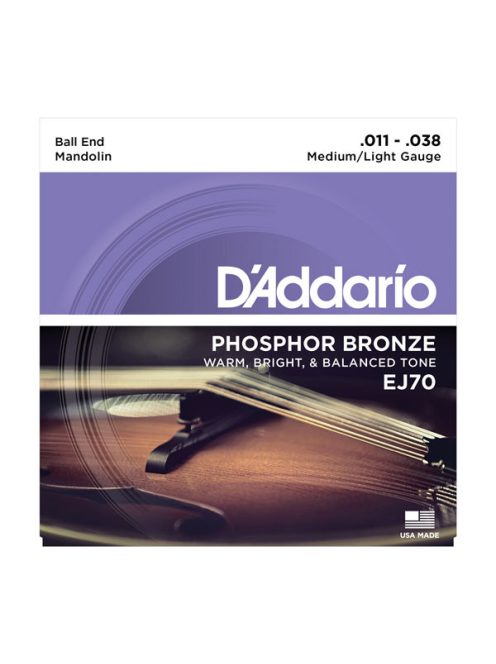 Phosphor Bronze Mandolin Strings, Ball End, Medium/Light, 11-38