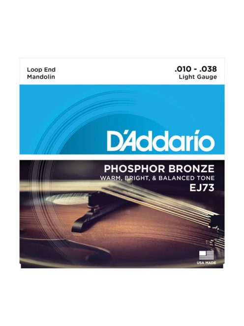 D'Addario EJ73 Phosphor Bronze Light Mandolin Strings (10-38)
