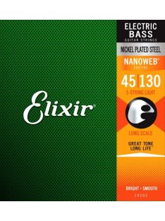   ELIXIR basszusgitár húrkészlet 5 húros basszusgitárra 45-130