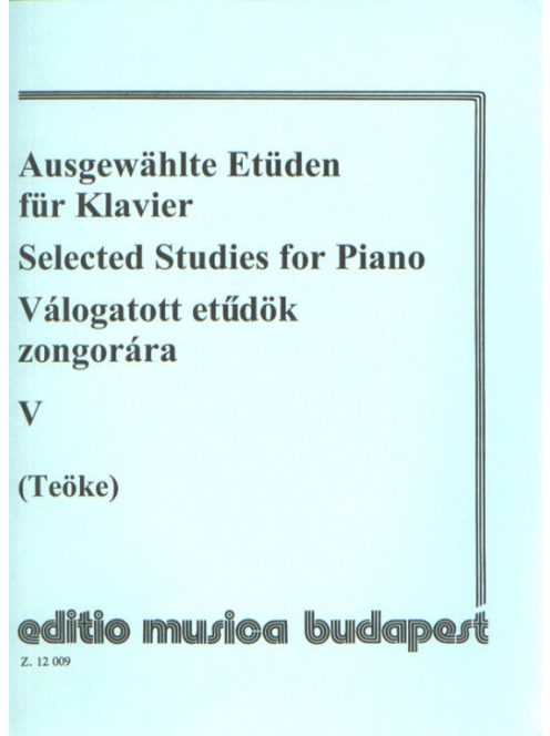 Korányiné Teőke Mariann:  Válogatott etüdök zongorára V.