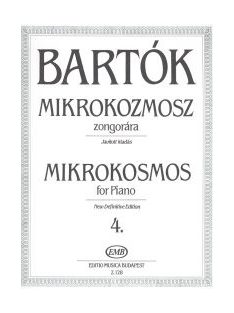   Bartók Béla:  Mikrokozmosz  zongorára 4 (csak az összevont 3-4 es érhető el 20084)