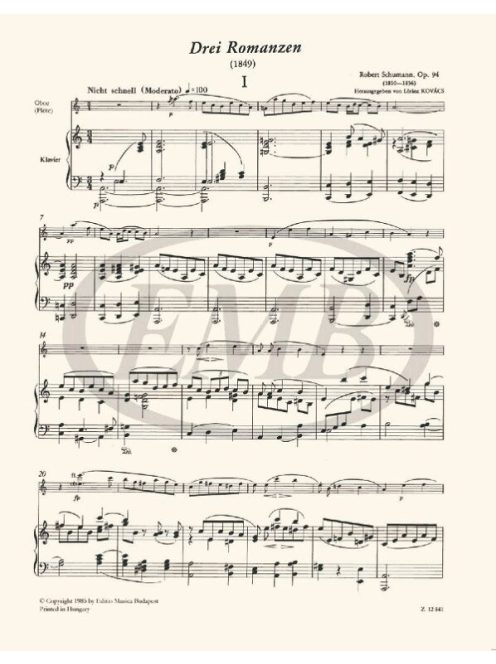 Schumann: Három románc