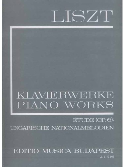 Liszt Ferenc:Etude en douze exercices (Op.6)