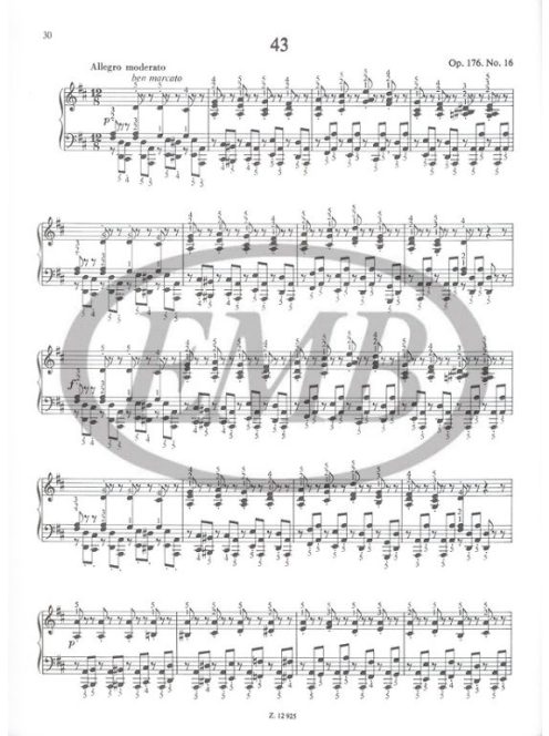 Bertini, Henri: Válogatott etűdök zongorára 2