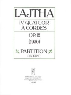 Lajtha László: IV. QUATUOR ÁCORDES Op,12-partitúra