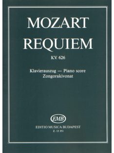 Wolfgang Amadeus Mozart:  Requiem KV.626 - Zongorakivonat