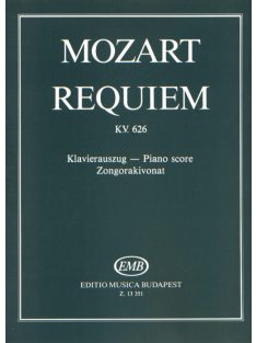 Wolfgang Amadeus Mozart:  Requiem KV.626 - Zongorakivonat