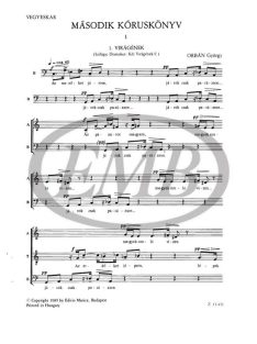 Orbán György:  Második kóruskönyv I.-vegyeskarra
