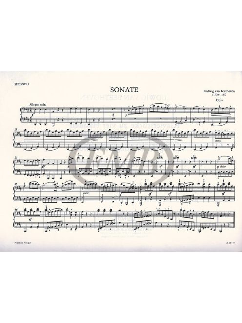 Ludwig van Beethoven:  Négykezes zongoradarabok