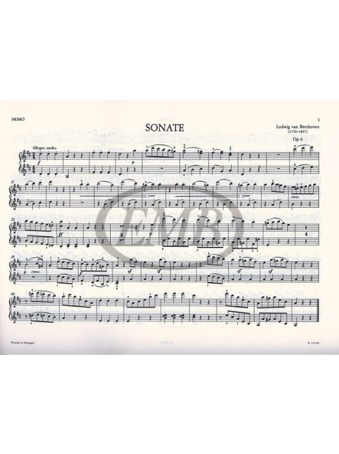 Ludwig van Beethoven:  Négykezes zongoradarabok