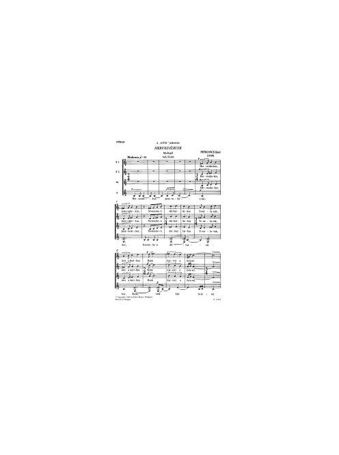 Ady Endre: Hervadáskor-Madrigál-női karra- SSMA