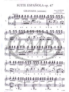 Isaac Albéniz:  Spanyol szvit zongorára Op.47