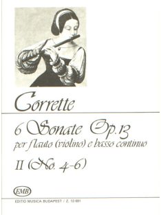   Michel Corette:  6 Sonate Op.13.-fuvolára zongora kísérettel