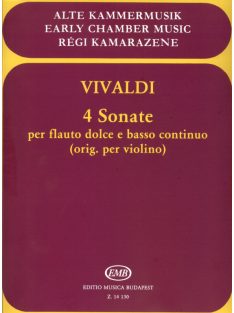   Antonio Vivaldi:  4 Sonate per flauto dolce e basso continuo-furulyára és zongorára
