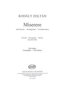 Kodály Zoltán: Miserere-kettős kórusra
