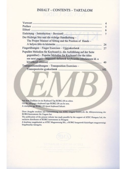 Kovács Gábor:  Keyboard iskola (CD melléklettel)