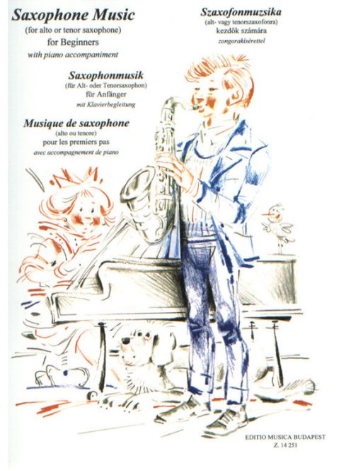 Kraszna László:  Szaxofonmuzsika (alt- vagy tenorszaxofonra, zongorakísérettel) kezdők számára